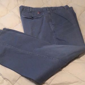 Cobalt blue flat front pants